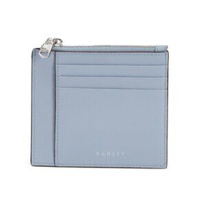 RADLEY LONDON Smoke Blue Leather Lynton Close Small Zip Top Card Holder